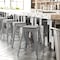 Flash Furniture 24" Silver Metal Stool-Gray Poly Seat CH-31320-24-SIL-PL2G-GG - alternate 1